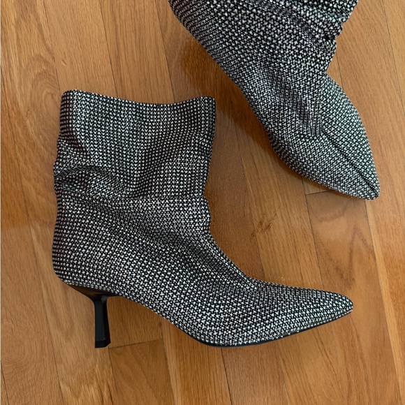 Open Edit Shoes - Studded sparkly Ankle Boots